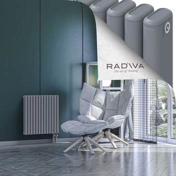 Kotto Radiateur En Aluminium 600x581 Gris Bas à droite 50mm