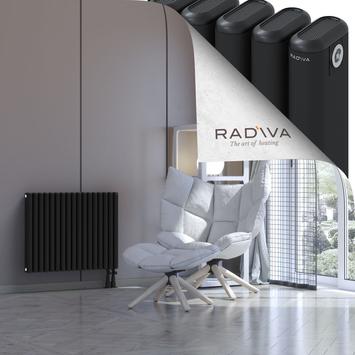 Kotto Radiateur En Aluminium 600x761 Noir Bas à droite 50mm
