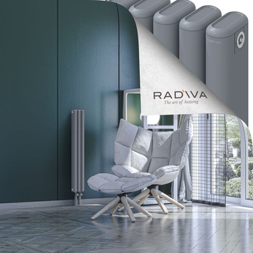 Kotto Radiateur En Aluminium 900x131 Gris Bas à gauche 50mm