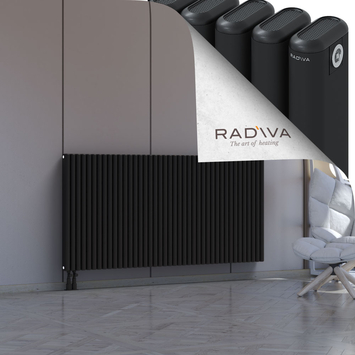 Kotto Radiateur En Aluminium 900x1841 Noir Bas à gauche 50mm