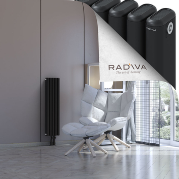 Kotto Radiateur En Aluminium 900x221 Noir Bas Milieu 50mm