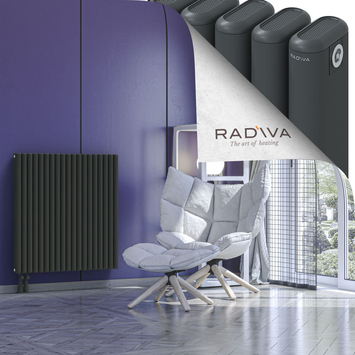 Kotto Radiateur En Aluminium 900x851 Anthracite Foncé Bas à gauche 50mm