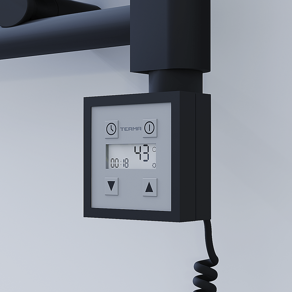 Ktx3 Towel Warmer Resistance Controller with Spiral Cable Black - 1