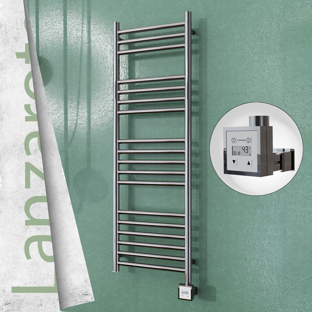 Lanzarote Electric Towel Warmer 400x1200 Polished Finish Ktx3 200 W - 1
