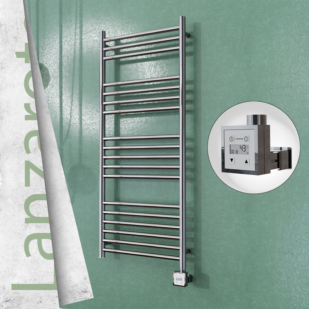 Lanzarote Electric Towel Warmer 500x1200 Polished Finish Ktx3 300 W - 1
