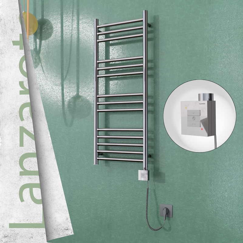 Lanzarote Sèche Serviettes Electrique 400x1000 Finition de polissage Ktx1 200 Watt Câble en spirale 