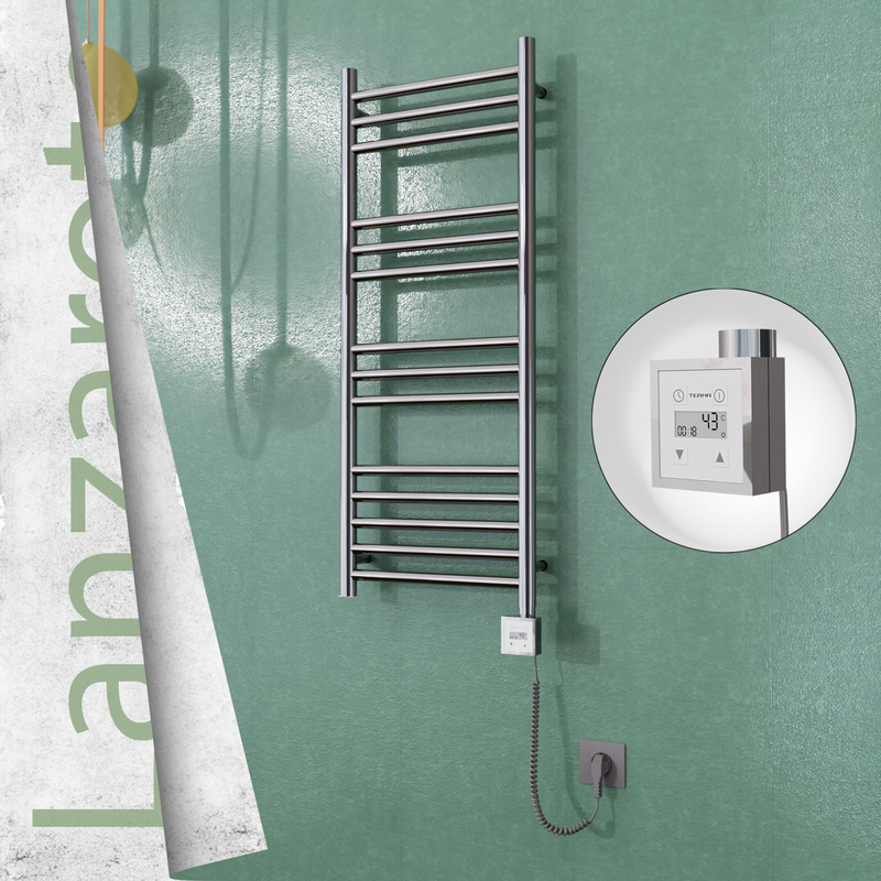 Lanzarote Electric Towel Warmer 400x1000 Mirror Finish Ktx3 200 W (Spiral Cable) 