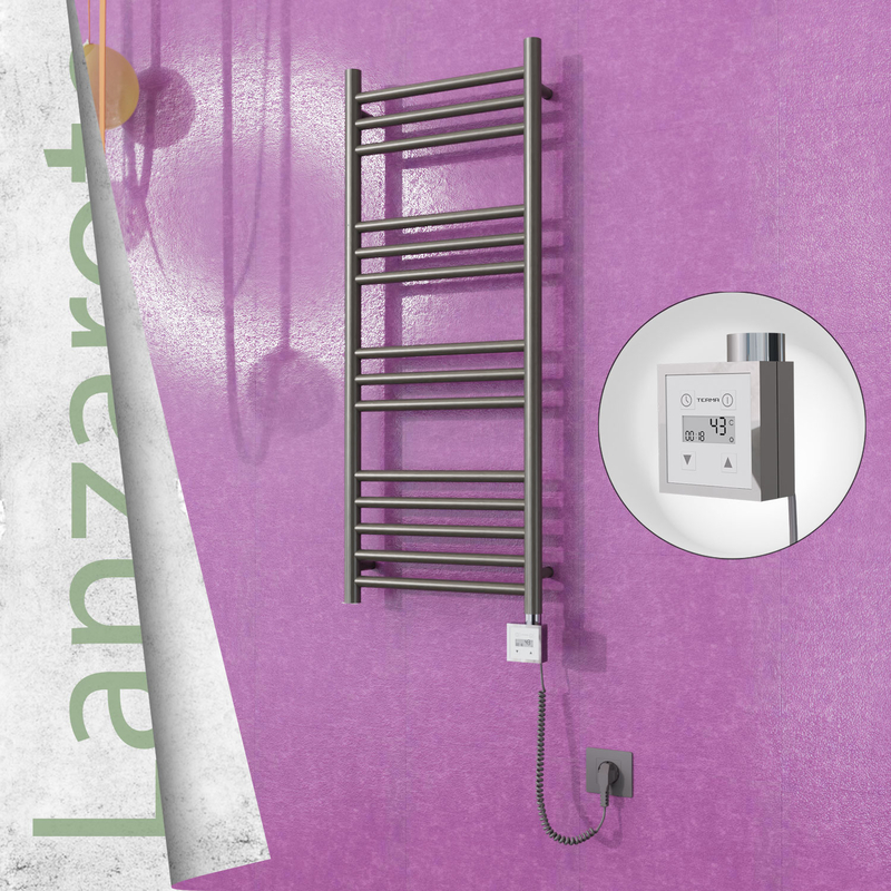 Lanzarote Sèche Serviettes Electrique 400x1000 Finition peinture satiné Ktx3 200 Watt Câble en spirale