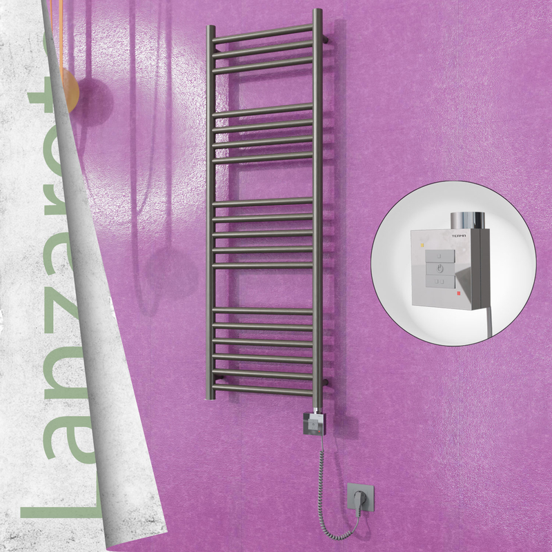 Lanzarote Electric Towel Warmer 400x1200 Satine Finish Ktx1 200 W (Spiral Cable)