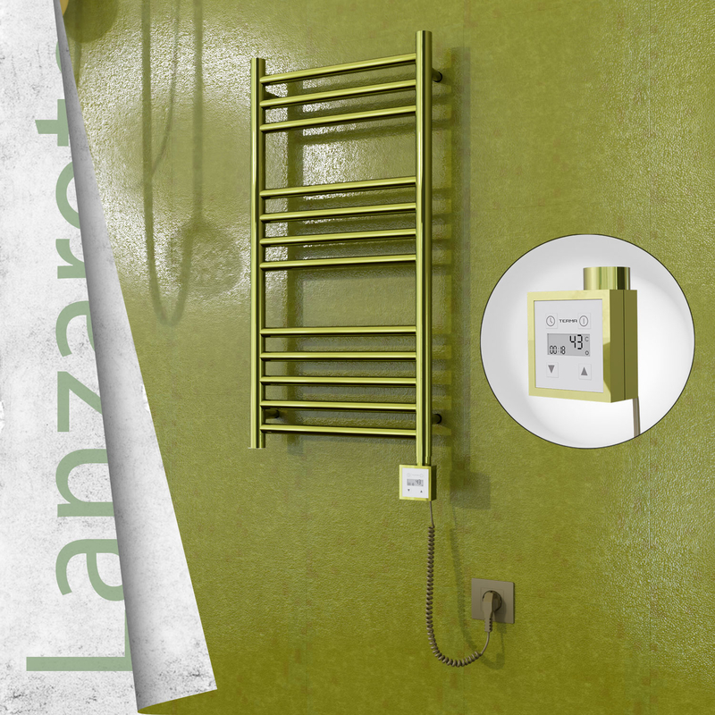 Lanzarote Elektrikli Havlupan 400x800 Altın (KTX3 Termostat) 200W Spiral Kablolu
