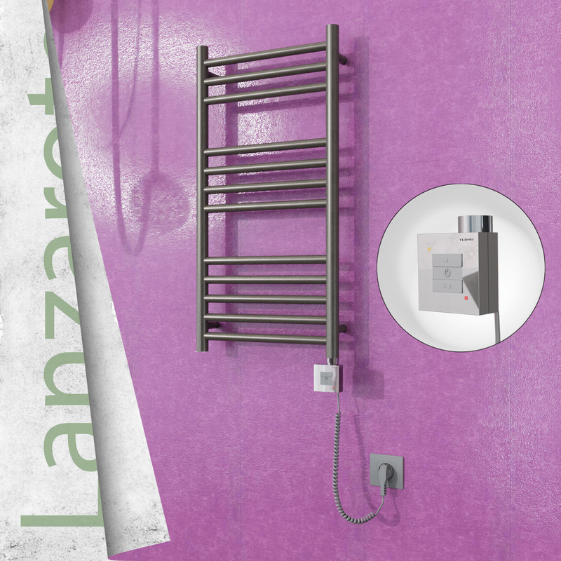 Lanzarote Electric Towel Warmer 400x800 Satine Finish Ktx1 200 W (Spiral Cable)