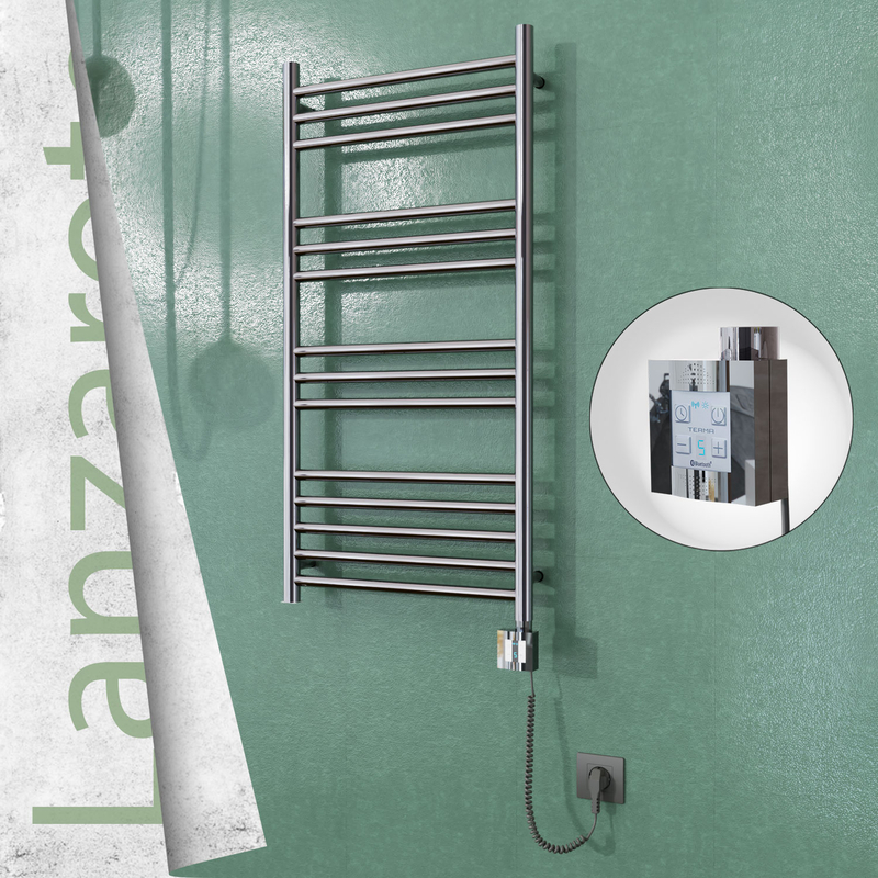 Lanzarote Sèche Serviettes Electrique 500x1000 Finition de polissage Ktx4 200 Watt Câble en spirale