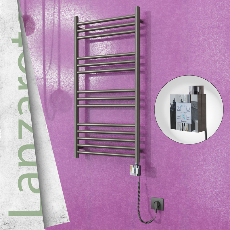 Lanzarote Sèche Serviettes Electrique 500x1000 Finition peinture satiné Ktx4 200 Watt Câble en spirale