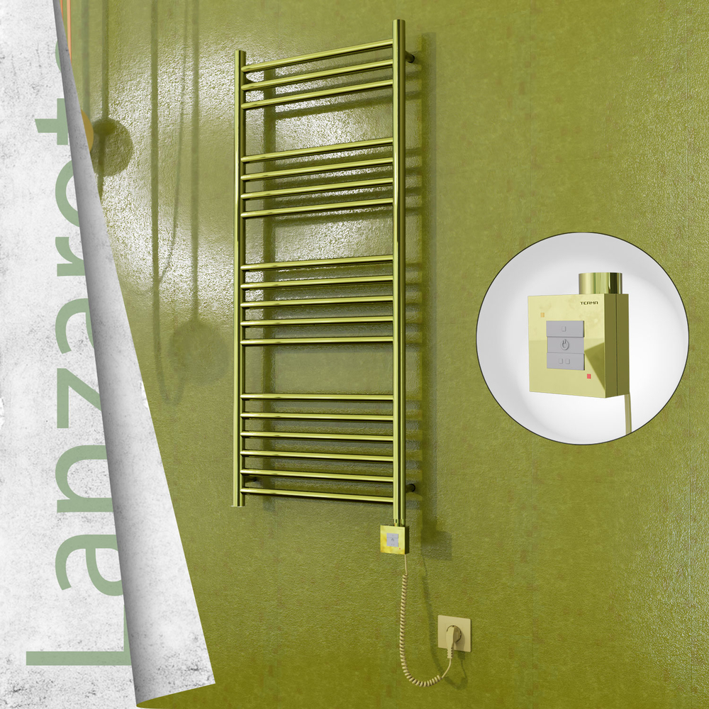 Lanzarote Elektrikli Havlupan 500x1200 Altın (KTX1 Termostat) 300W Spiral Kablolu - 1