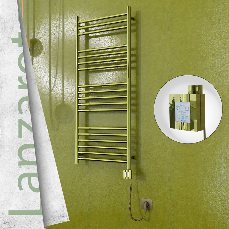 Lanzarote Electric Towel Warmer 500x1200 Gold Ktx4 300 W (Spiral Cable)