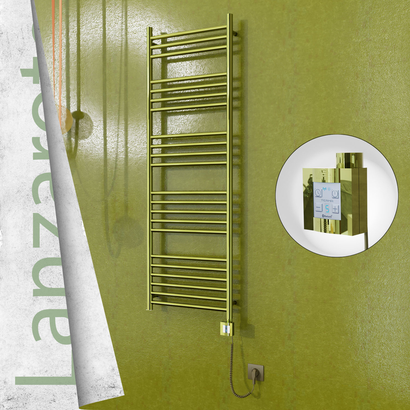Lanzarote Electric Towel Warmer 500x1500 Gold Ktx4 300 W (Spiral Cable)