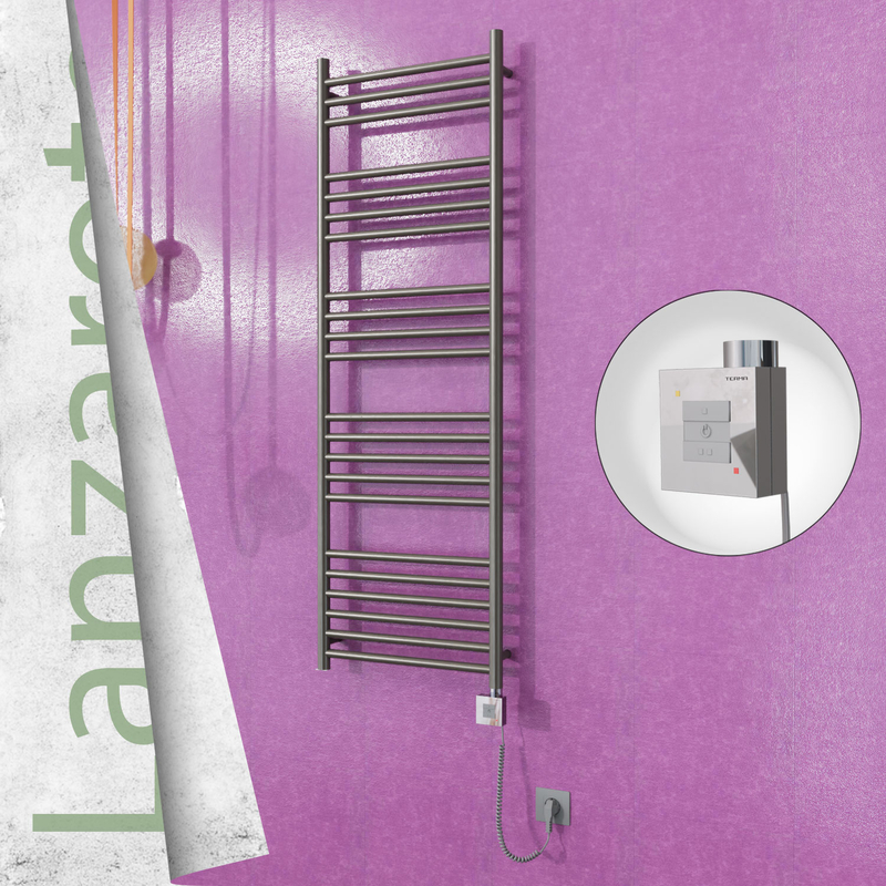 Lanzarote Sèche Serviettes Electrique 500x1500 Finition peinture satiné Ktx1 300 Watt Câble en spirale