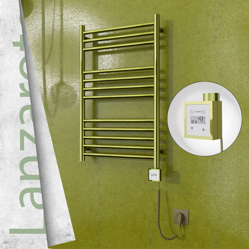 Lanzarote Sèche Serviettes Electrique 500x800 Or Ktx3 200 Watt Câble en spirale 
