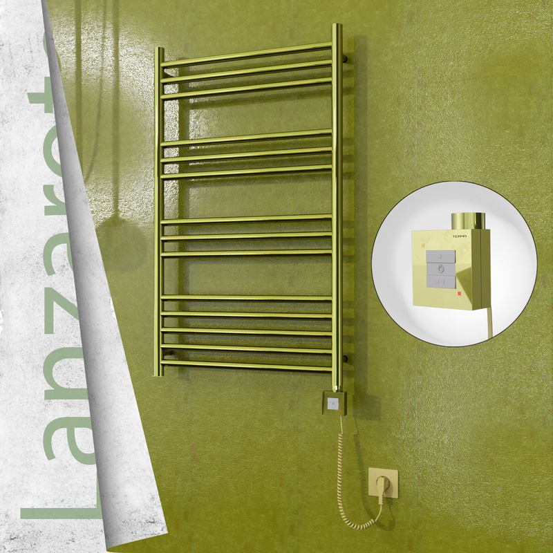 Lanzarote Elektrikli Havlupan 600x1000 Altın (KTX1 Termostat) 300W Spiral Kablolu 