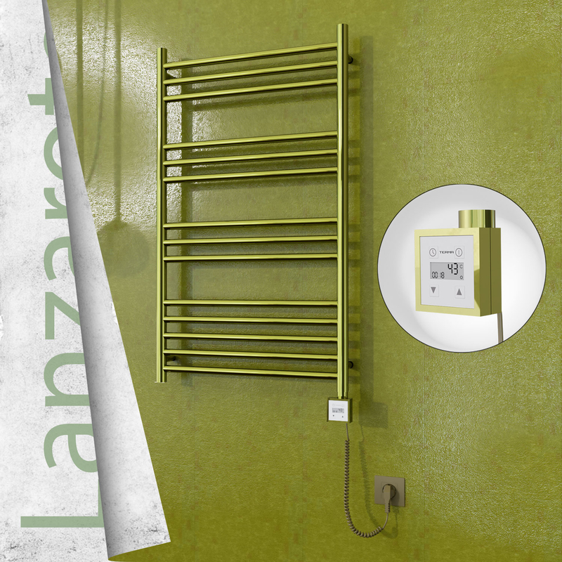Lanzarote Elektrikli Havlupan 600x1000 Altın (KTX3 Termostat) 300W Spiral Kablolu 