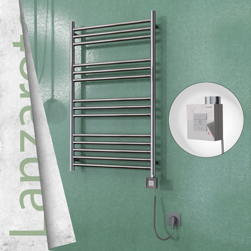 Lanzarote Sèche Serviettes Electrique 600x1000 Finition de polissage Ktx1 300 Watt Câble en spirale