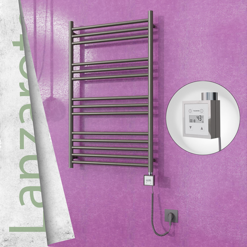 Lanzarote Sèche Serviettes Electrique 600x1000 Finition peinture satiné Ktx3 300 Watt Câble en spirale