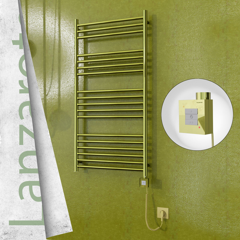 Lanzarote Electric Towel Warmer 600x1200 Gold Ktx1 300 W (Spiral Cable)
