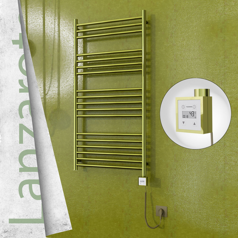 Lanzarote Elektrikli Havlupan 600x1200 Altın (KTX3 Termostat) 300W Spiral Kablolu