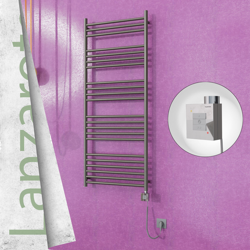 Lanzarote Sèche Serviettes Electrique 600x1500 Finition peinture satiné Ktx1 600 Watt Câble en spirale