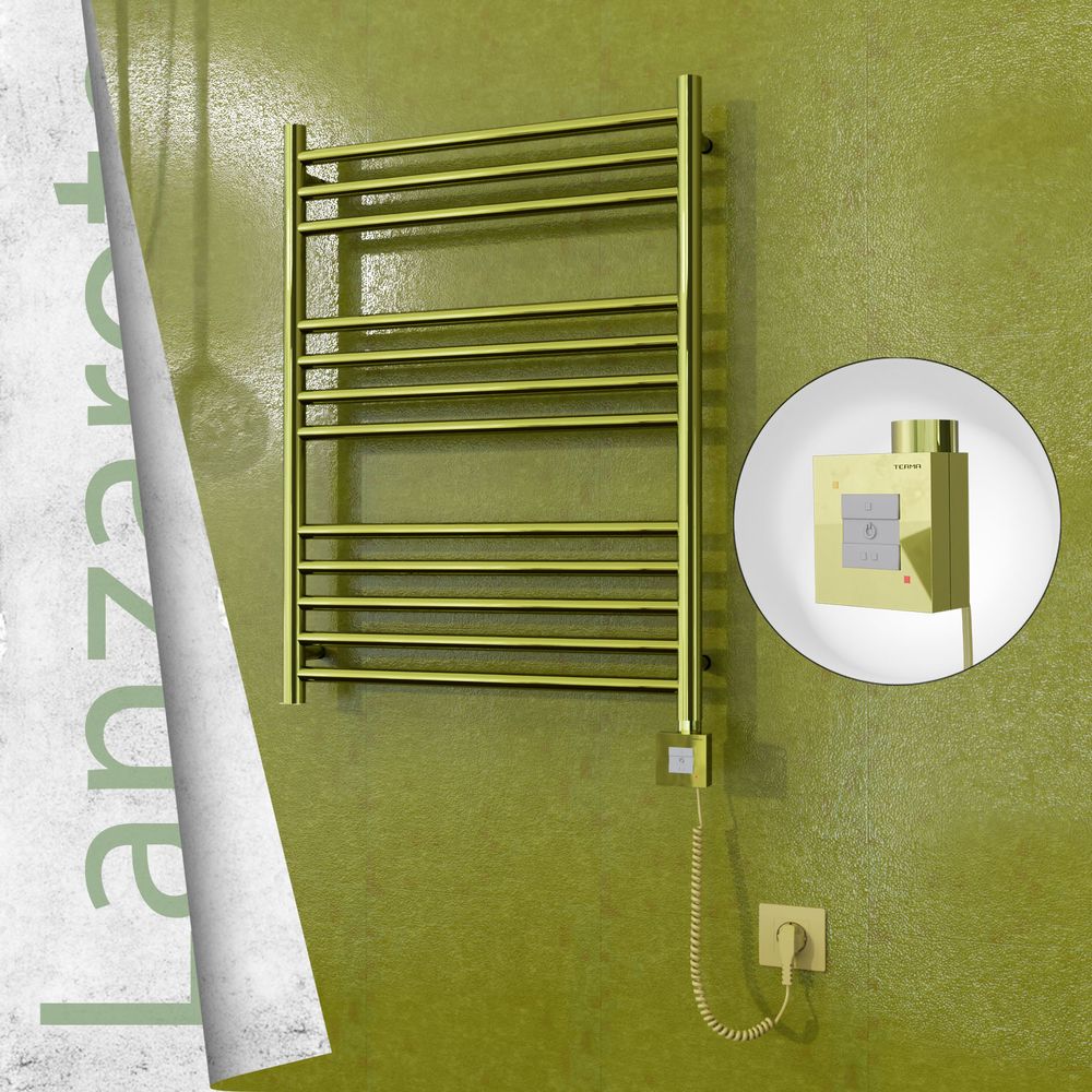Lanzarote Elektrikli Havlupan 600x800 Altın (KTX1 Termostat) 200W Spiral Kablolu - 1