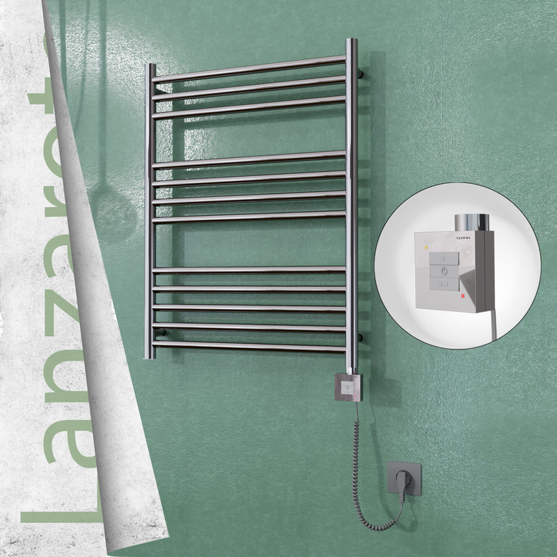 Lanzarote Electric Towel Warmer 600x800 Mirror Finish Ktx1 200 W (Spiral Cable) 