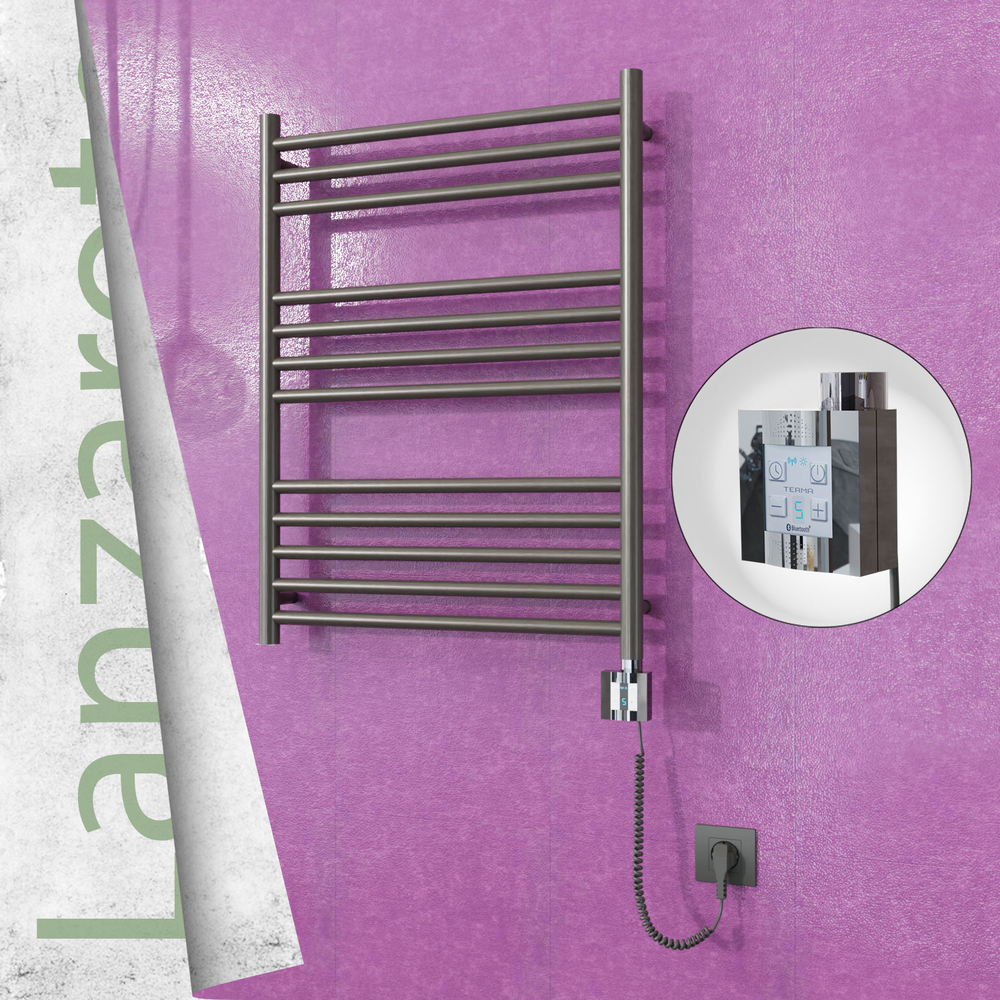 Lanzarote Electric Towel Warmer 600x800 Satine Finish Ktx4 200 W (Spiral Cable) - 1