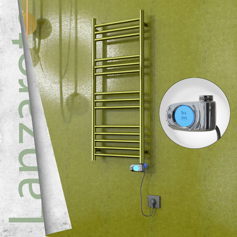 Lanzarote Elektrikli Paslanmaz Çelik Havlupan 400x1000 Altın (Musa Termostat) 200W