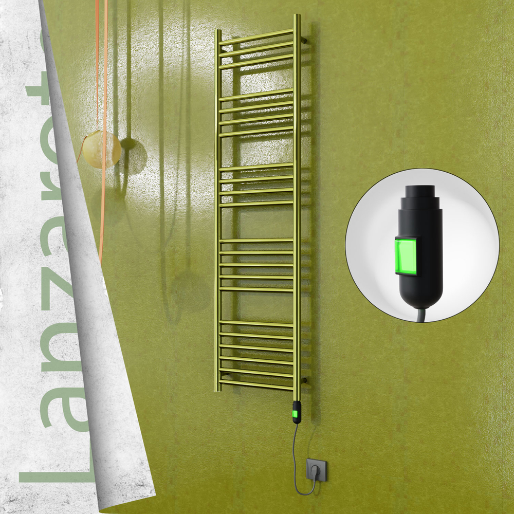 Lanzarote Elektrikli Paslanmaz Çelik Havlupan 400x1500 Altın (On/Off Düğmeli) 300W - 1