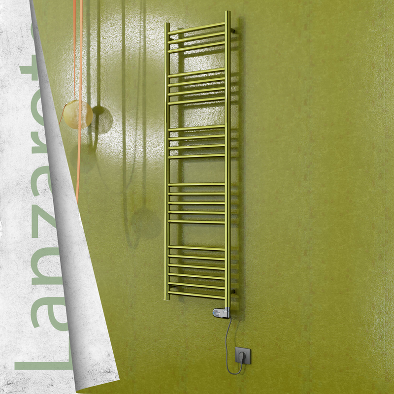 Lanzarote Elektrikli Paslanmaz Çelik Havlupan 400x1500 Altın (Thesis Termostat) 300W 