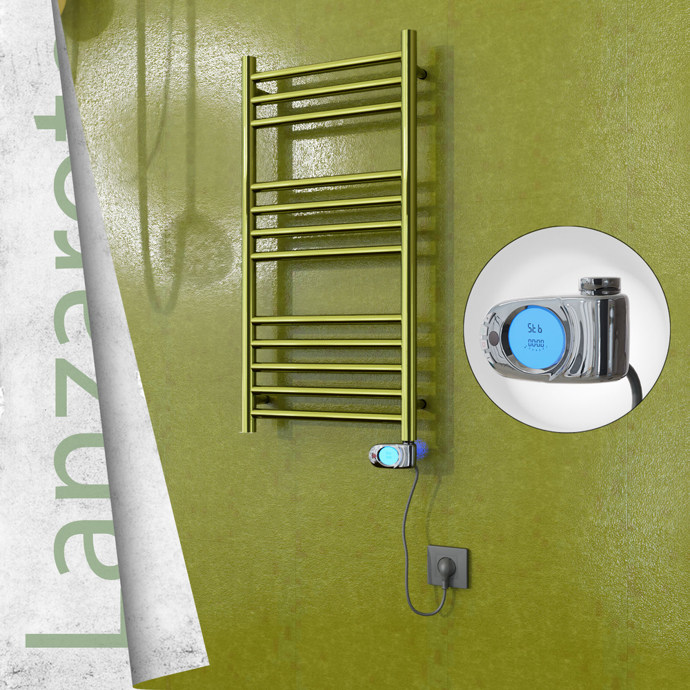 Lanzarote Elektrikli Paslanmaz Çelik Havlupan 400x800 Altın (Musa Termostat) 200W - 1