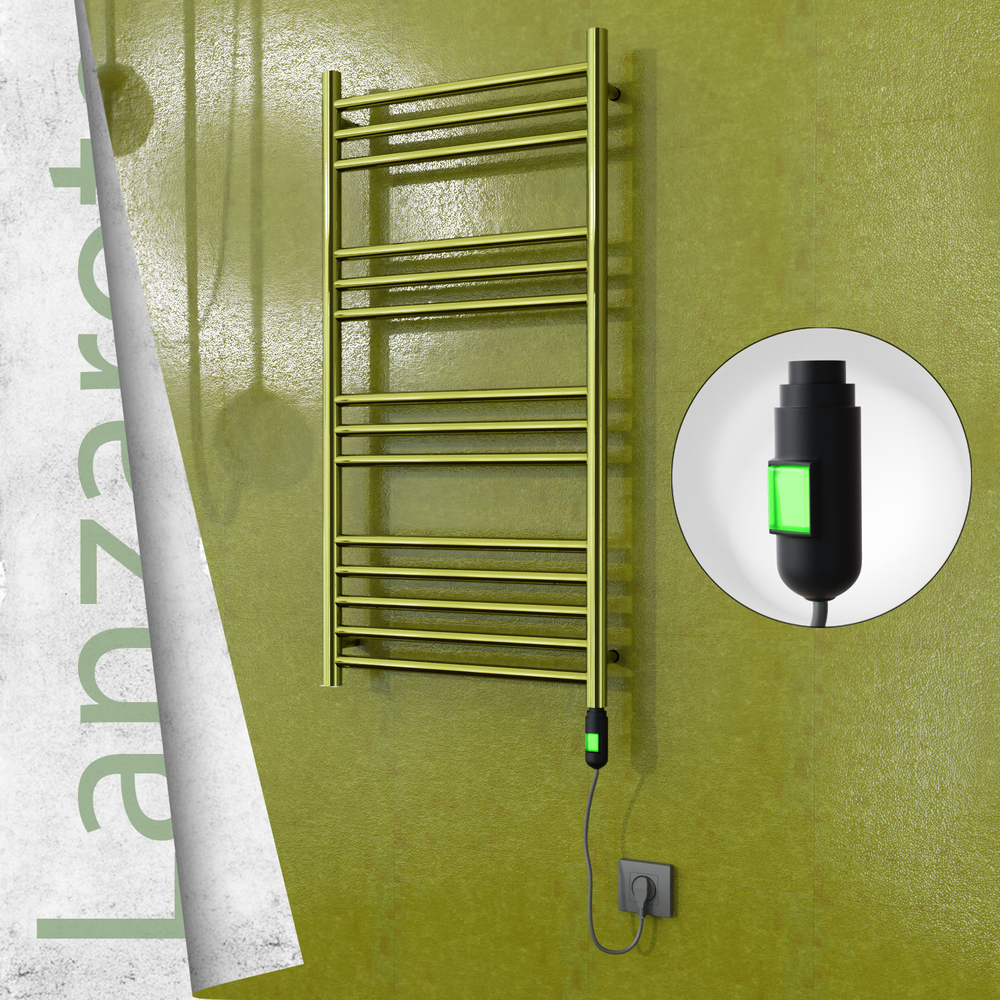 Lanzarote Elektrikli Paslanmaz Çelik Havlupan 500x1000 Altın (On/Off Düğmeli) 200W - 1