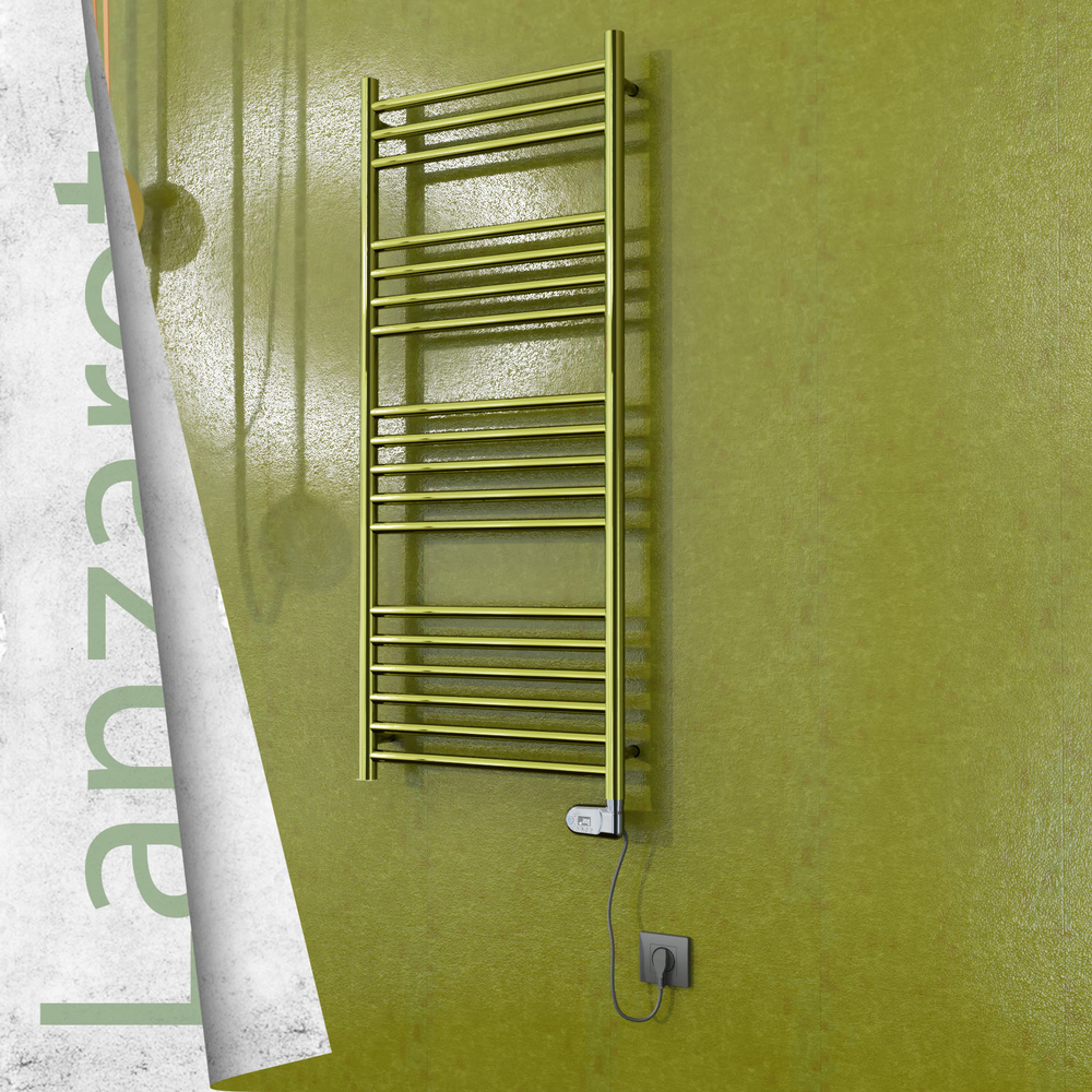 Lanzarote Elektrikli Paslanmaz Çelik Havlupan 500x1200 Altın (Thesis Termostat) 300W - 1