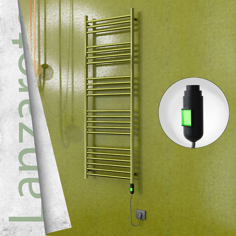 Lanzarote Elektrikli Paslanmaz Çelik Havlupan 500x1500 Altın (On/Off Düğmeli) 300W 