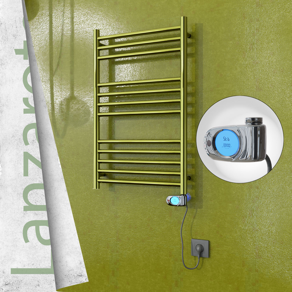 Lanzarote Elektrikli Paslanmaz Çelik Havlupan 500x800 Altın (Musa Termostat) 200W - 1
