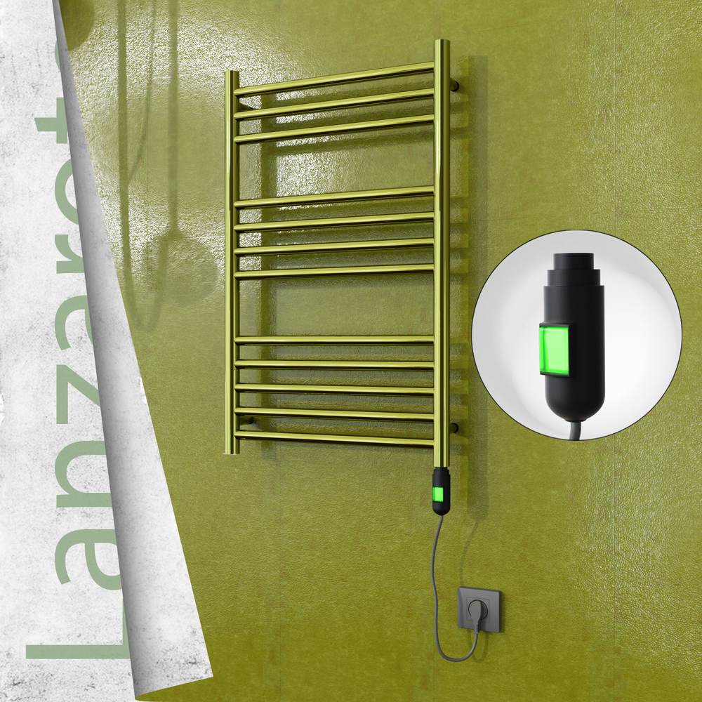 Lanzarote Elektrikli Paslanmaz Çelik Havlupan 500x800 Altın (On/Off Düğmeli) 200W - 1
