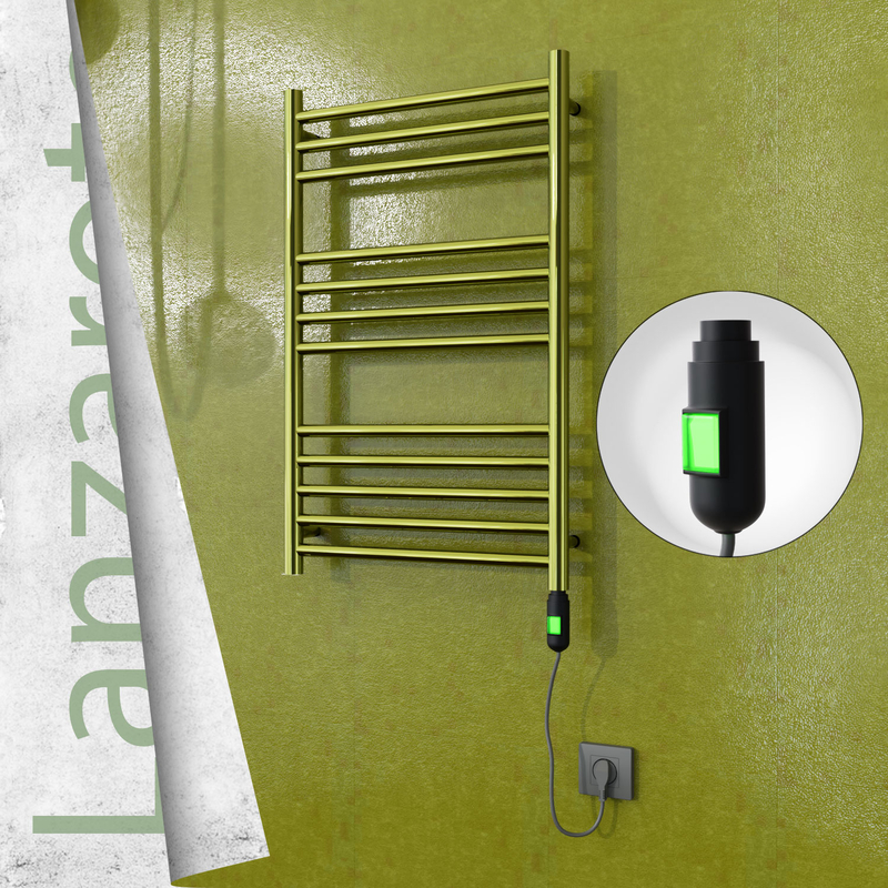 Lanzarote Elektrikli Paslanmaz Çelik Havlupan 500x800 Altın (On/Off Düğmeli) 200W 