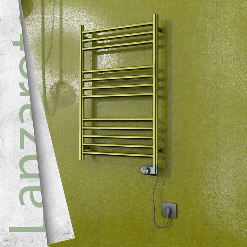 Lanzarote Elektrikli Paslanmaz Çelik Havlupan 500x800 Altın (Thesis Termostat) 200W