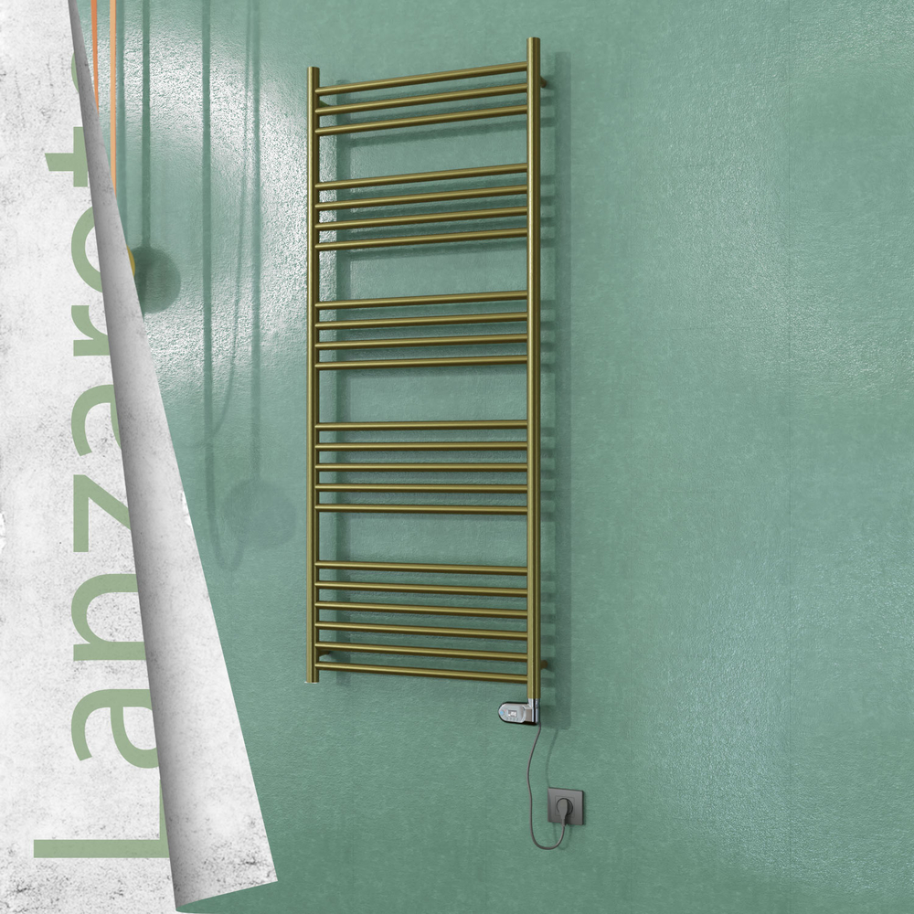 Lanzarote Elektrikli Paslanmaz Çelik Havlupan 600x1500 Satine Altın (Thesis Termostat) 600W - 1