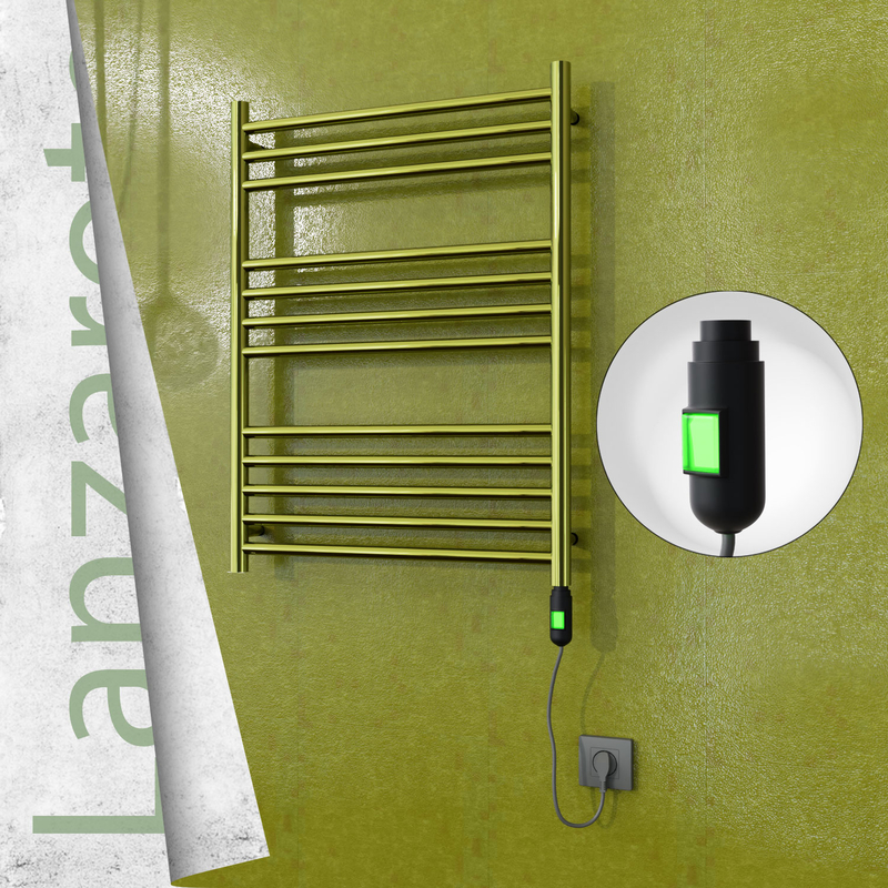 Lanzarote Elektrikli Paslanmaz Çelik Havlupan 600x800 Altın (On/Off Düğmeli) 200W