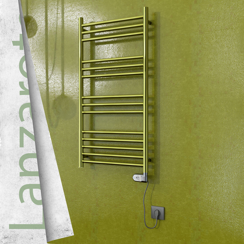 Lanzarote Sèche-serviettes Électrique en Inox 500x1000 Doré (Thesis Thermostat) 200W 
