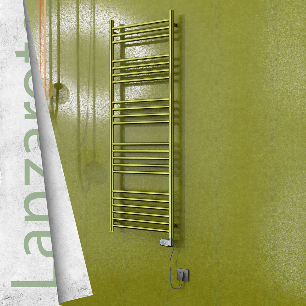 Lanzarote Sèche-serviettes Électrique en Inox 500x1500 Doré (Thesis Thermostat) 300W - 1