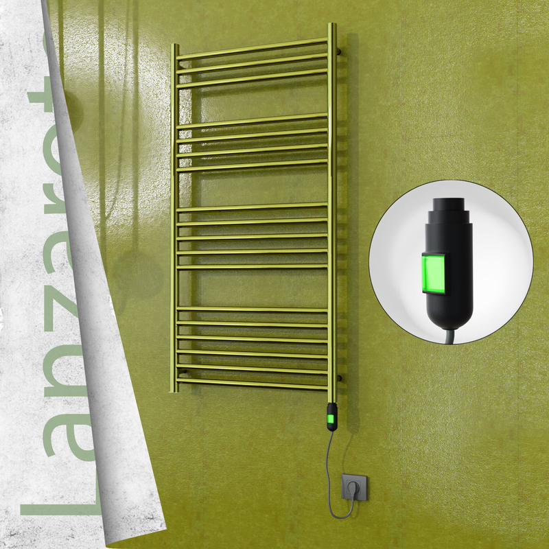 Lanzarote Sèche-serviettes Électrique en Inox 600x1200 Doré (Interrupteur Marche/Arrêt) 300W 