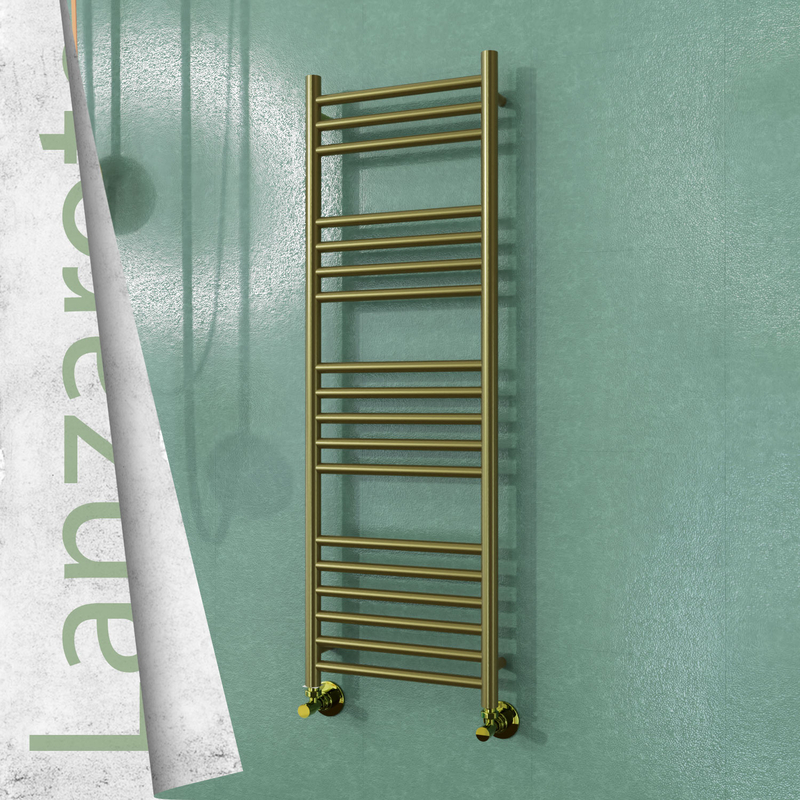 Lanzarote Sèche-serviettes en Inox 400x1200 Doré Satiné