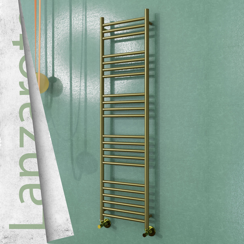 Lanzarote Sèche-serviettes en Inox 400x1500 Doré Satiné
